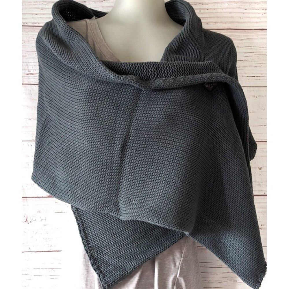 Avalin Knitwear USA Women's Multi-Way Knitwear Wrap Scarf Gray Cotton 70 * 18"